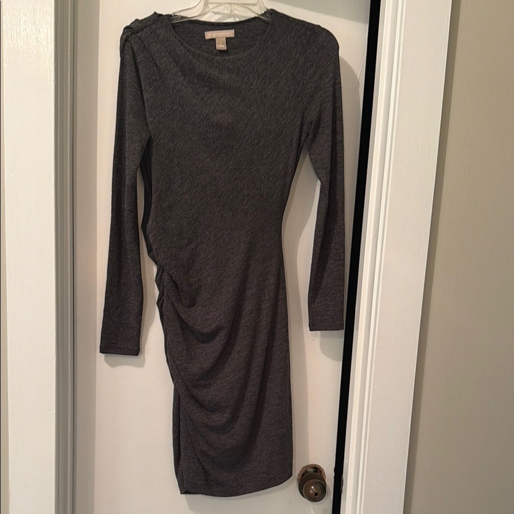 Chic Long Sleeve Gray Dress